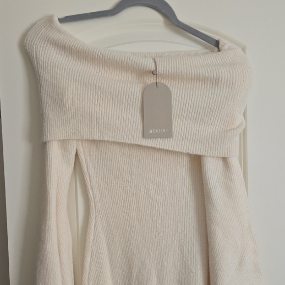 Meshki Cream Ribbed Knitwear - Picture 3 of 4
